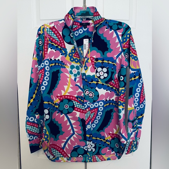 J. Crew NWT Classic Ratti Kaleidoscope Long Sleeve Button Up Shirt 6 - Picture 3 of 10